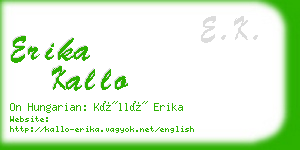 erika kallo business card